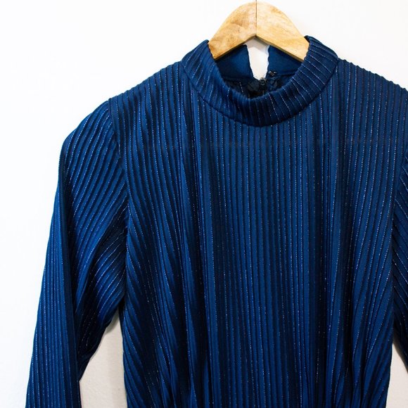 blue evening gown, floor length dress - Picture 5 of 7